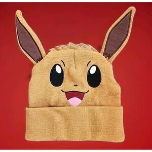 Eevee Beanie Hat - Pokémon Ages 14 And Up Warm Long Ears